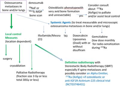 Current and future targeted alpha particle therapies for osteosarcoma: Radium-223, actinium-225, and thorium-227